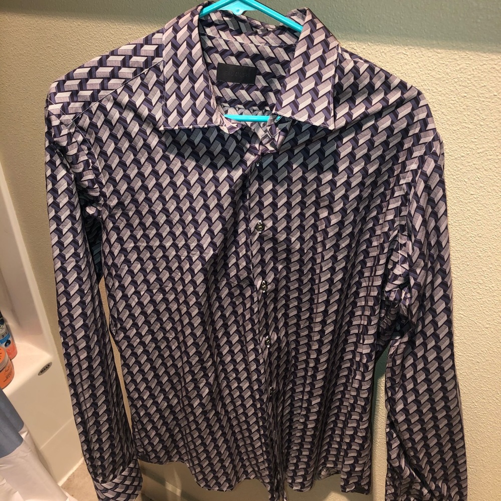 Blue and black Pal Zileri Dress Shirt